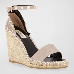Valentino Beige Wedge Sandals